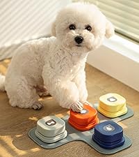 犬用 会話ボタン 音声ボタン ベル コミュニケーション しつけ訓練 ペット Amazon | MEWOOFUN 犬用 録音ボタン 会話ボタン 音声ボタン ベル