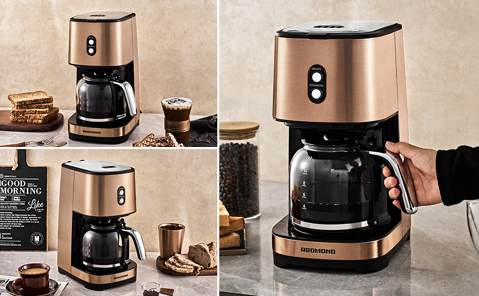 REDMOND Coffee Maker 12 Cup, Drip Coffee Machine with