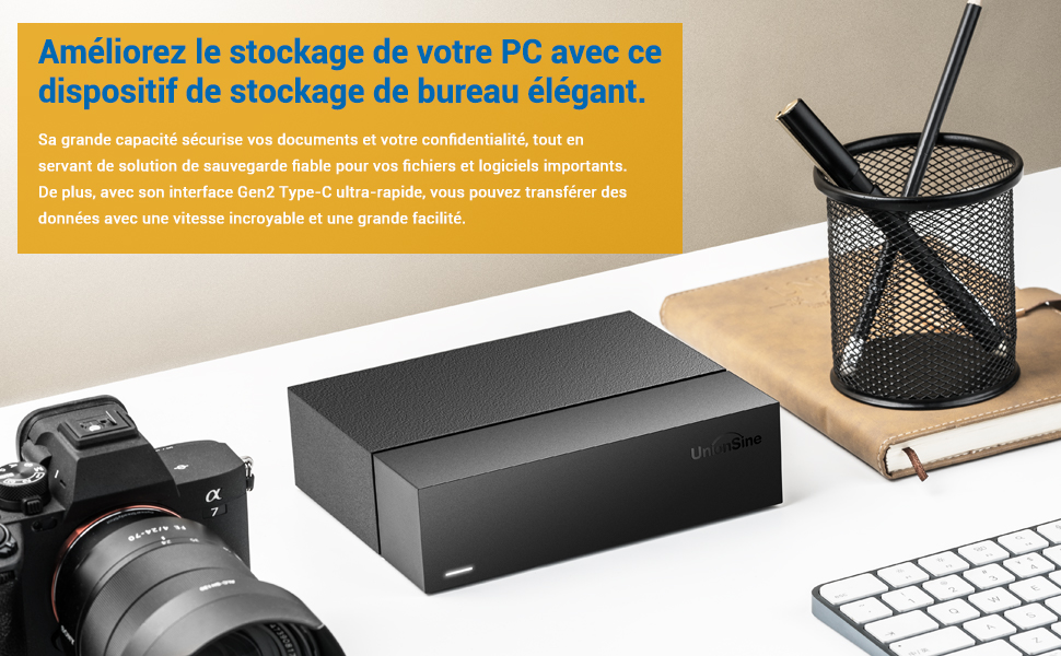 UnionSine Hard Disk Esterno 3,5" 18TB USB 3.2Gen2 TypeC HDD Storage