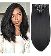 NYANTORA／Duenn／Hair Stylistics YCAM LIVE Amazon.com : Kinky Straight Clip in Hair Extensions 20 Inch
