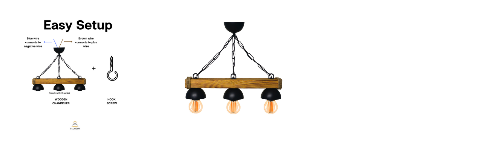 Ceiling Lights - Lamps For Living Room - Ceiling Lights Living Room - Wooden Chandelier 