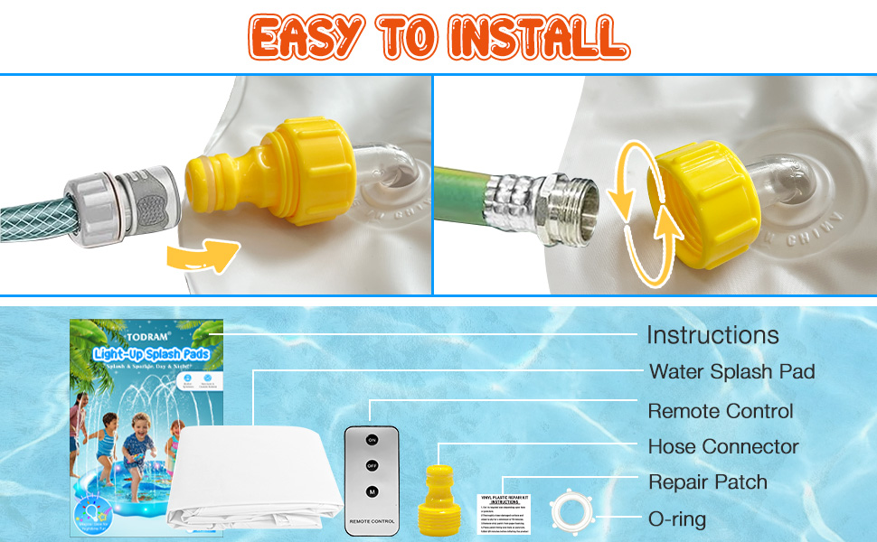 easy to install outside water pad for backyard lawn patio beach