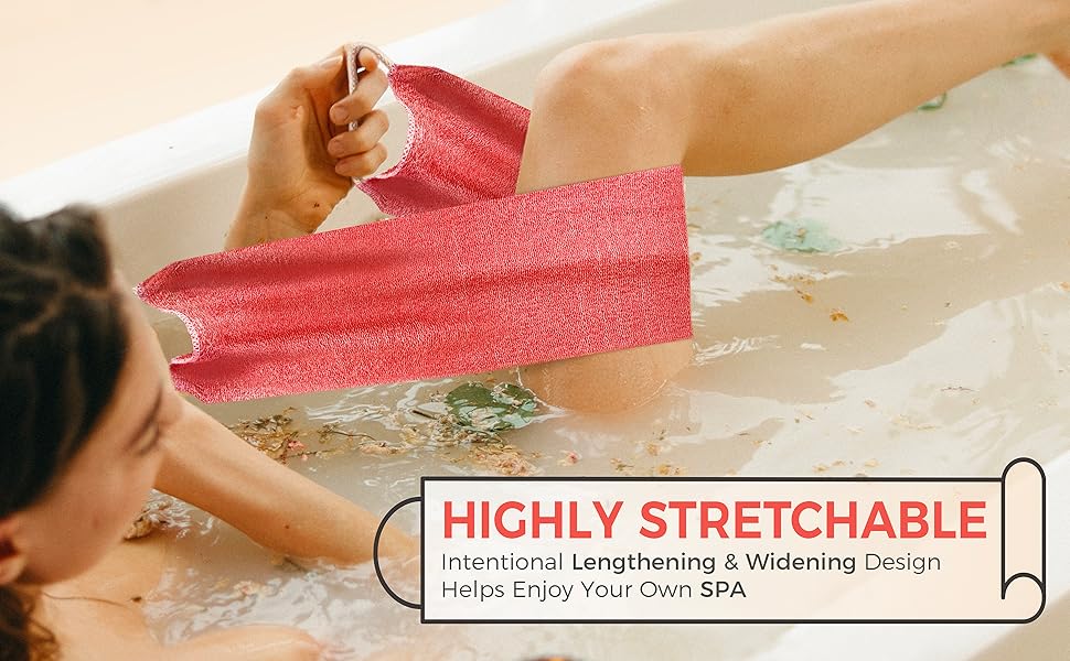 ZOMCHI 2 Pack Back Scrubber for Shower Towel, Exfoliating