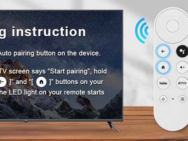 Amazon | YiBiChin 音声リモコンSuitable for Google TV 4K Snow 2020