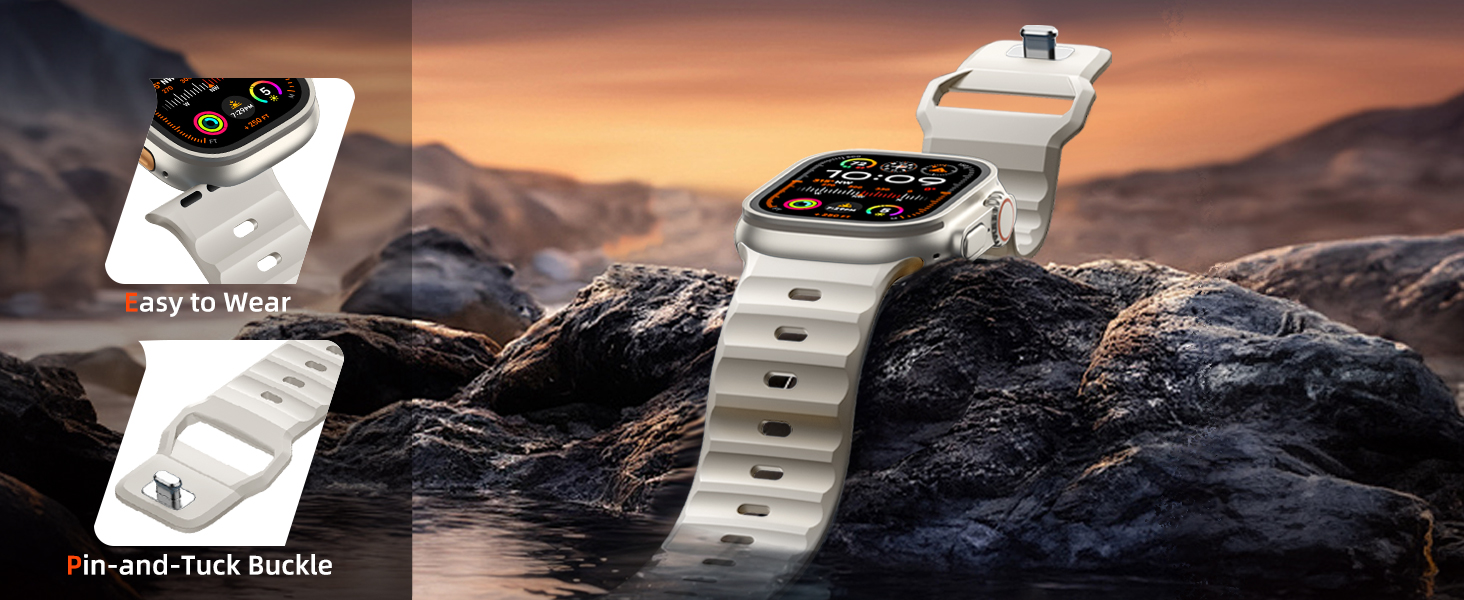 waterproof silicone watch band for iwatch series