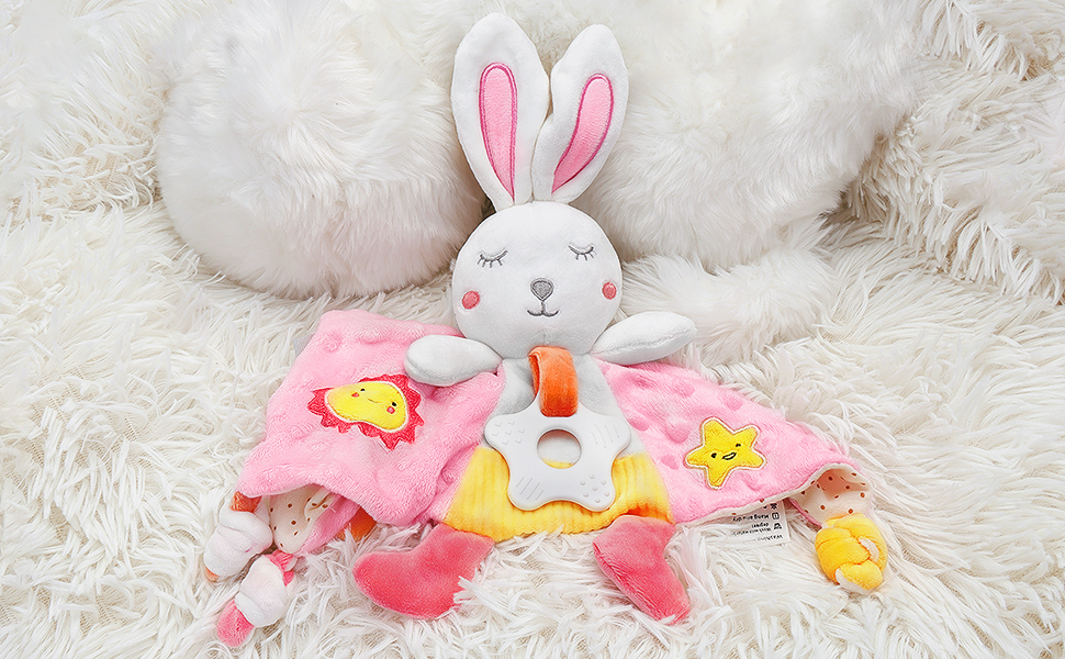 Sirecal Baby Comforter Blanket for Newborn Babies Toy 0 3 6 months Soft Sensory Toys