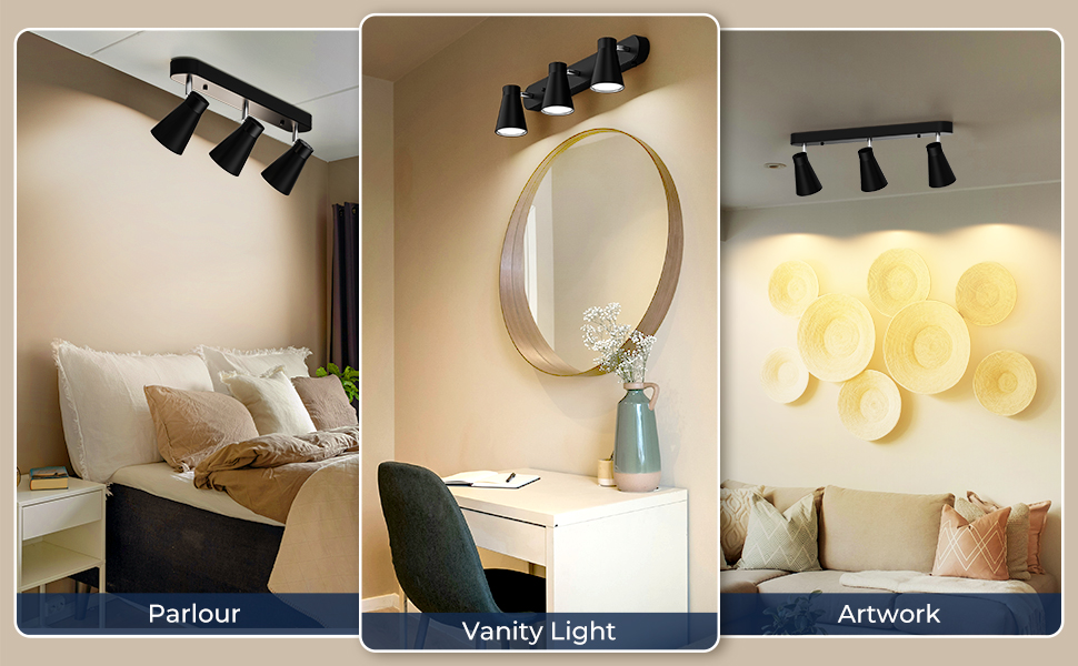 led light fixtures ceiling black