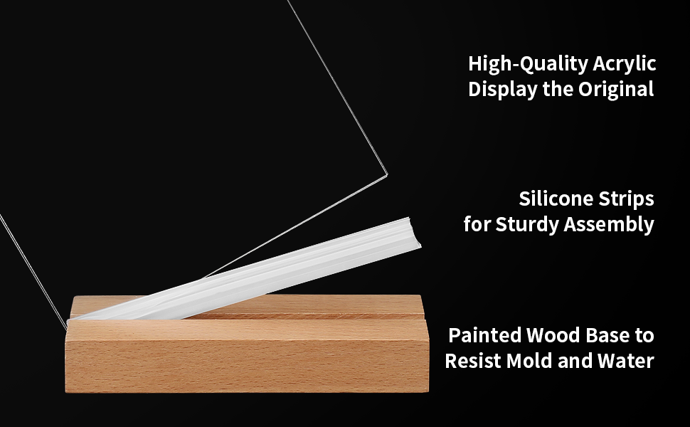 Smarpau 5" x 7" Acrylic Sign Holder 3 Pack Slanted Sign