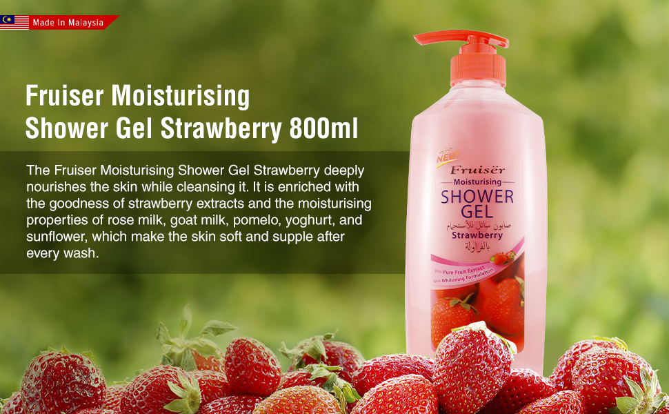 Buy Fruiser Moisturising Shower Gel, Strawberry, 800 ml Online at Low