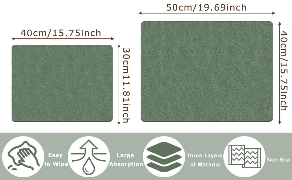 Morbuy Dish Drying Mat for Counter, 40x50cm Kitchen QuickDrying