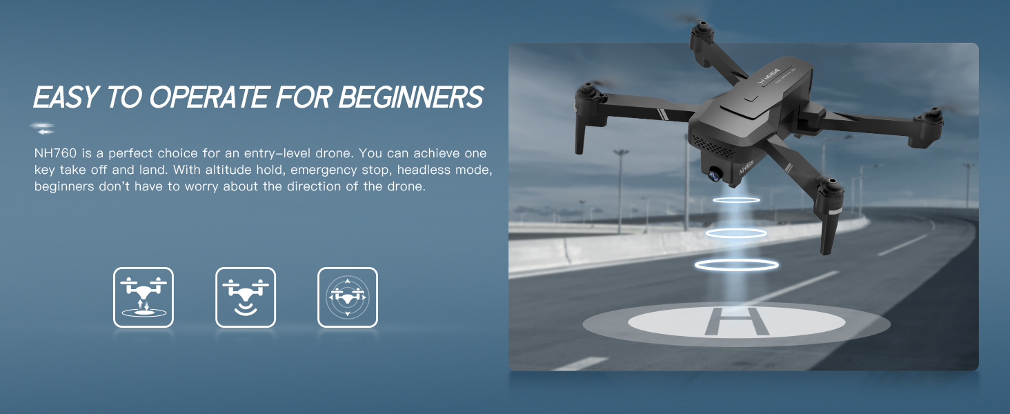 NEHEME NH760 Drones with 1080P HD Camera for Adults, WIFI