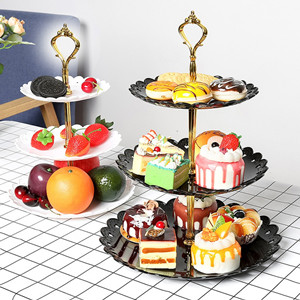 Amazon 3段 ケーキスタンド アフタヌーンティースタンド フルーツボウル 結婚式 誕生日 パーティー用 お菓子やフルーツ おしゃれ アフタヌーンティー パーティー フルーツ トレー 皿 クリア ケーキスタンド オンライン通販