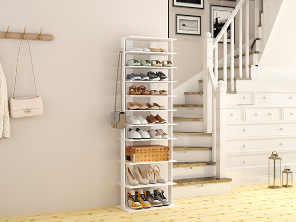 HOMEFORT 10-Tier Vertical Shoe Rack, Corner Shoe Tower