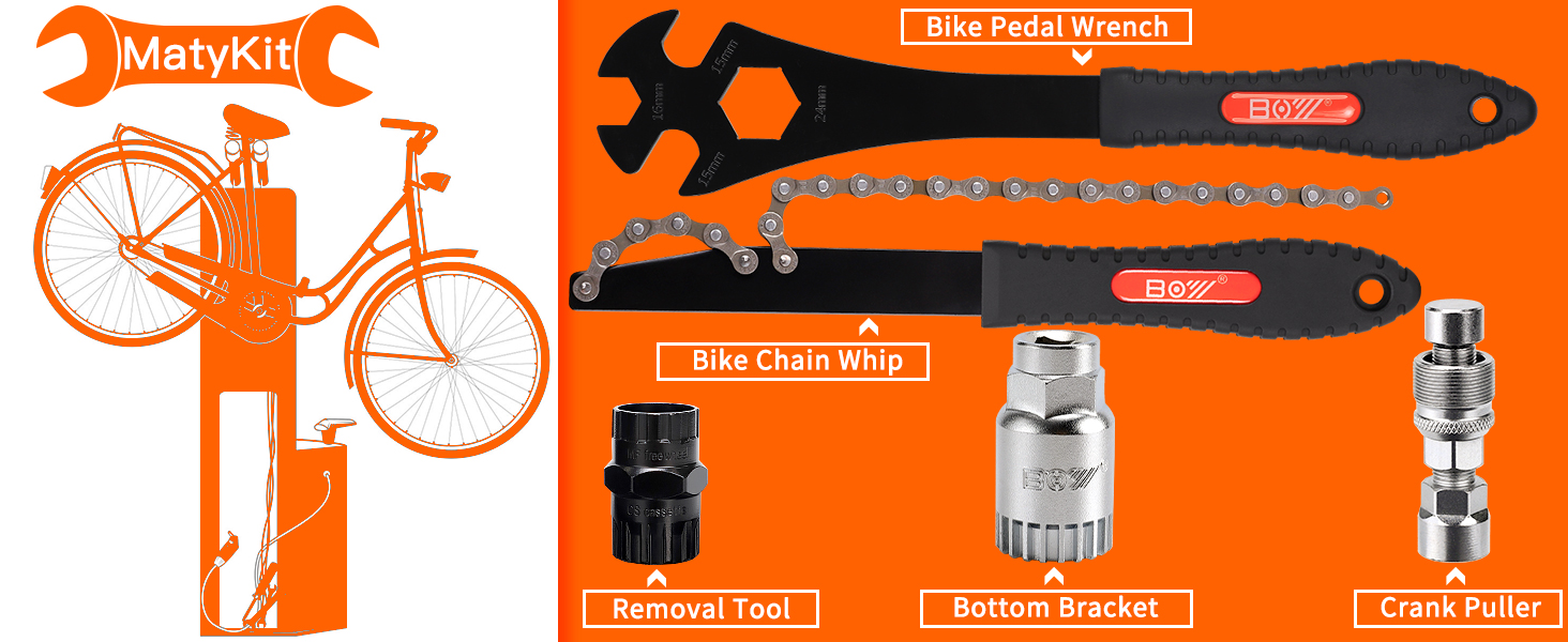 Bike Freewheel & Cassette Removal Tool + Crank Puller