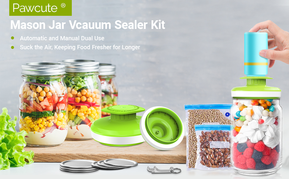 Electric Mason Jar Vacuum Sealer, Electric Jar Sealer with Accessory