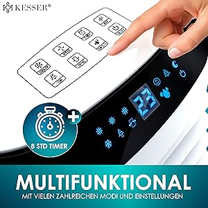 Kesser® 4in1 Mobile Klimaanlage | Fernbedienung | Luftkühler | Zuhause | Coolungsfunktion | 10L Tank | Inklusive Kühlakk Ca53f0cf 6d01 496a 8a24 Eb3053794aef. CR0,0,3000,3000 PT0 SX300 V1