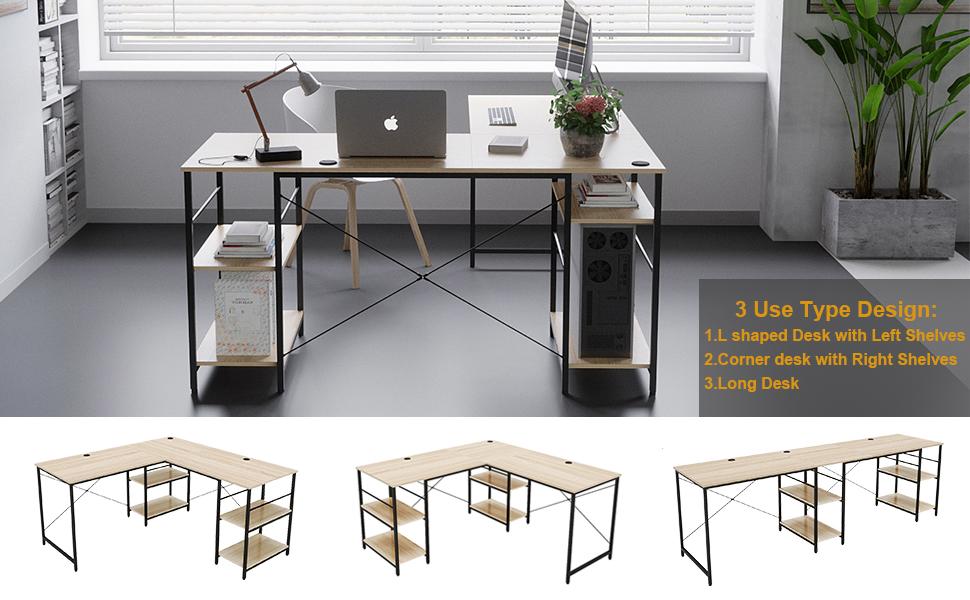 Multifunctional L Shaped Desk