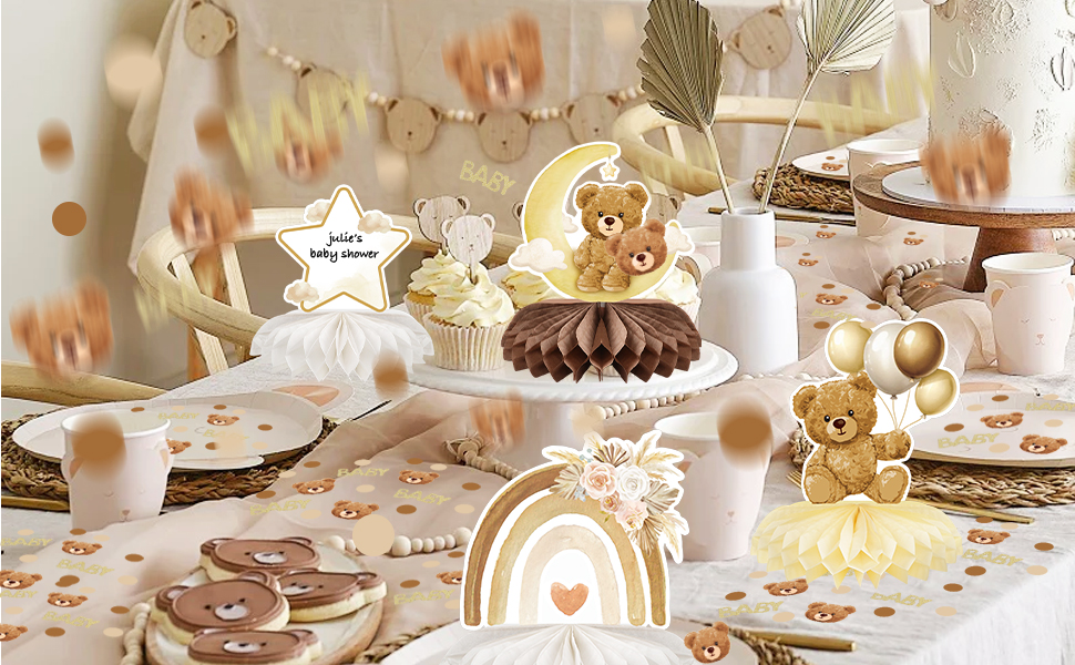we can bearly wait baby shower decorations