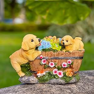 outdoor dog statue