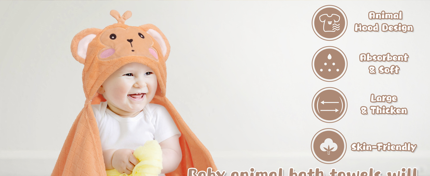 Thick Baby Bath Towel with Hood