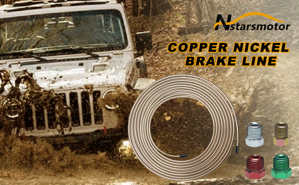 Nstarsmotor 25 ft 1/4 True CopperNickel Alloy Brake Line Kit Complete Replacement