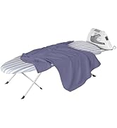 Honey-Can-Do Folding Tabletop Ironing Board with Iron Rest, Blue, 32” L x 12” W, Steel Frame