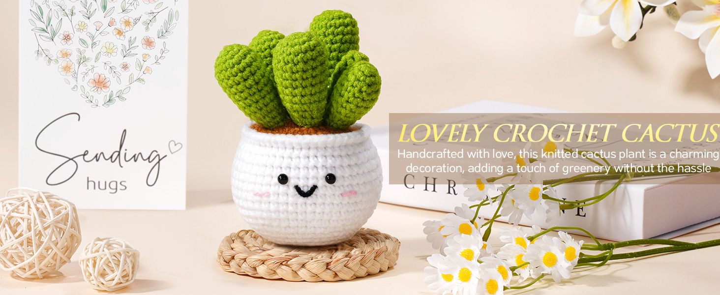 POSITIVE CROCHET CACTUS