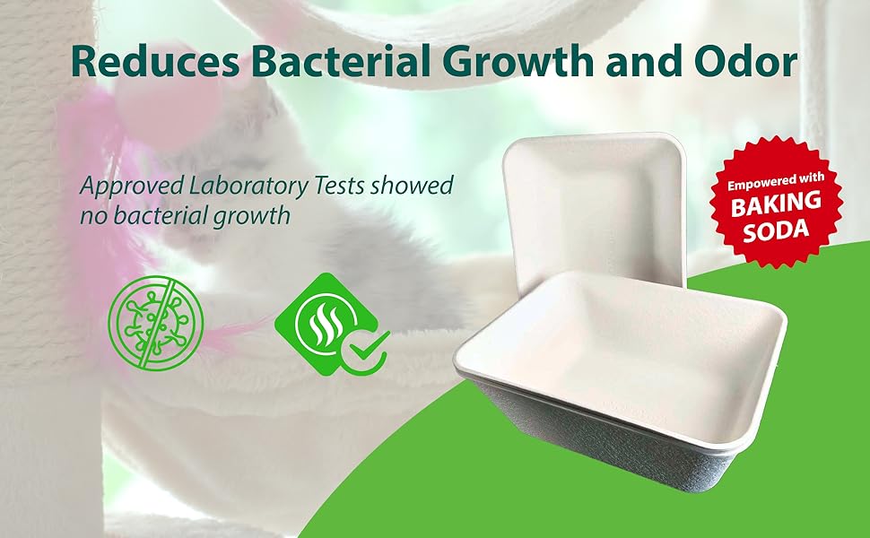 ANGELYCIA Disposable Litter Boxes for Cats Baking Soda Effect and Odor Control