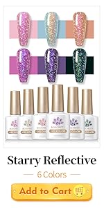 reflective glitter gel nail polish