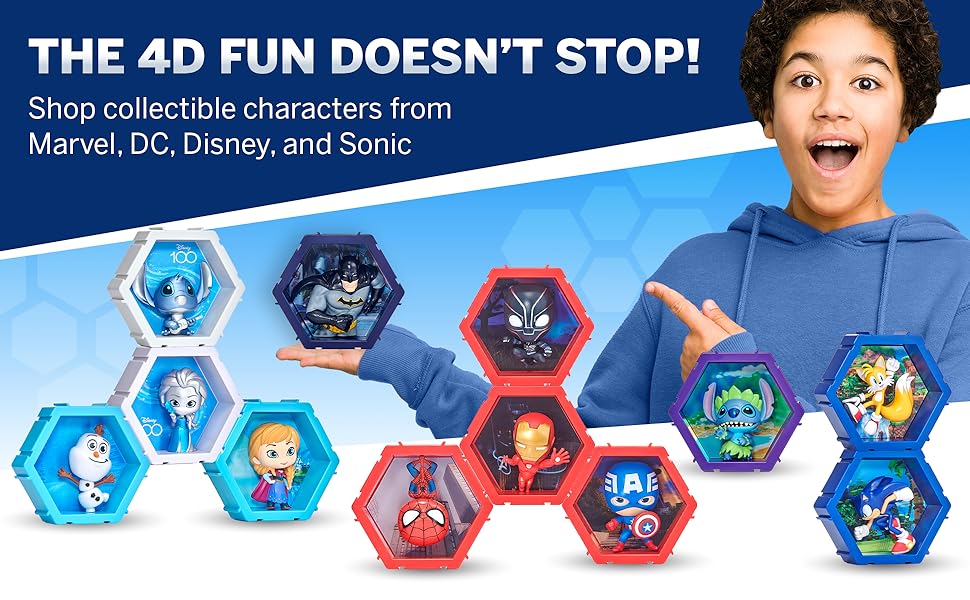 WOW! PODS 4D Marvel Captain America Toy, Unique Connectable & Collectable Bobblehead Figure