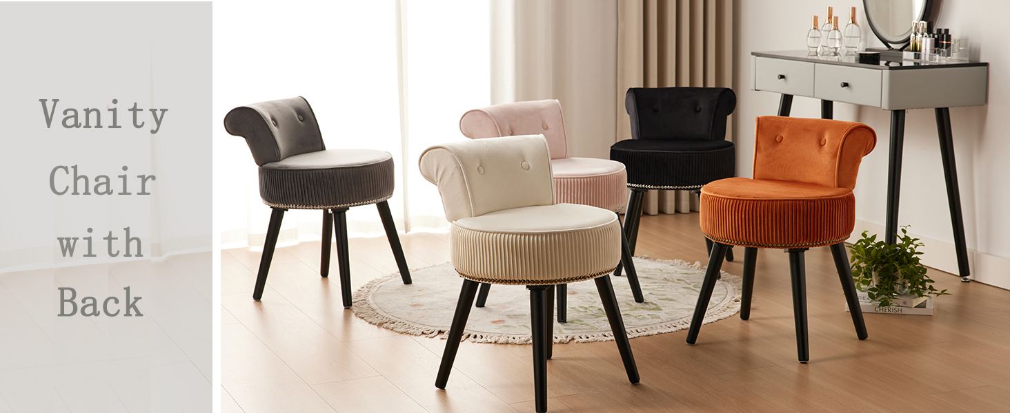 Vanity Chair with Back