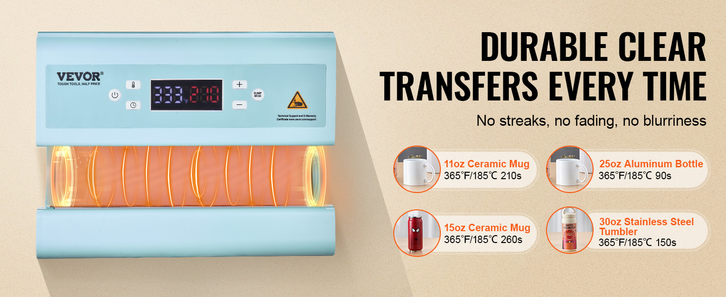 VEVOR Auto Tumbler Heat Press Machine Mug Heat Press Heat