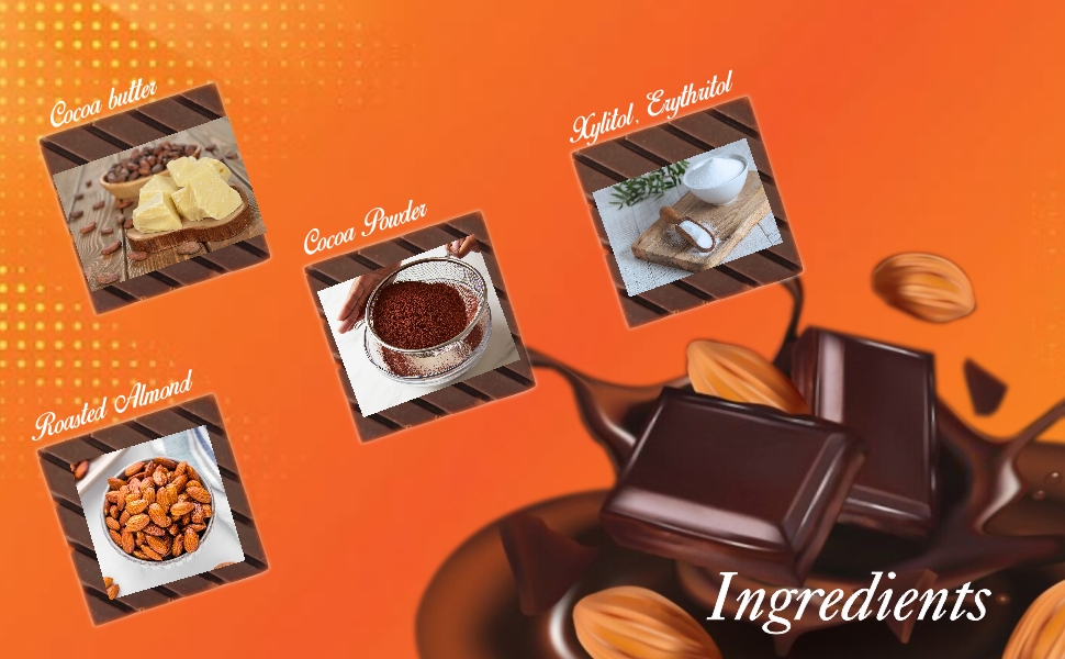 DiaBites Sugar Free Dark Chocolate With Roasted Almond Vegan Pure