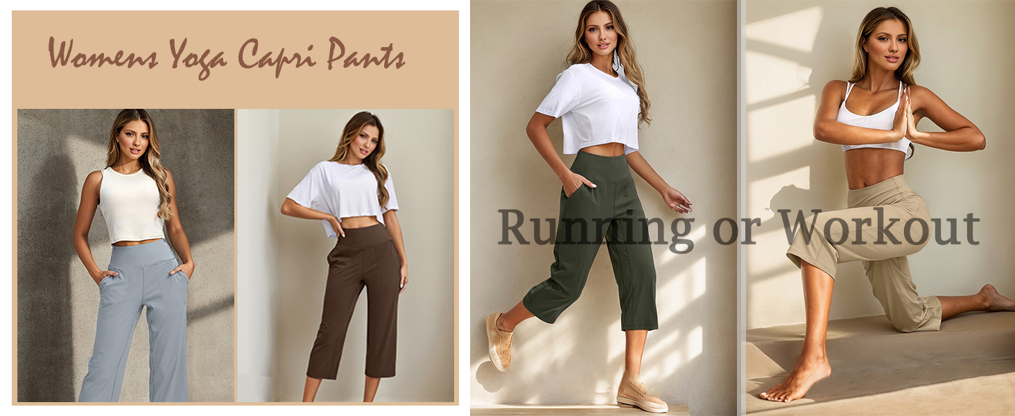 Wide Leg Capris for Women