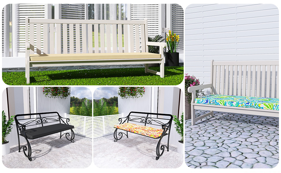 ROFIELTY Bench Cushion Covers,for Indoor/Outdoor Bench
