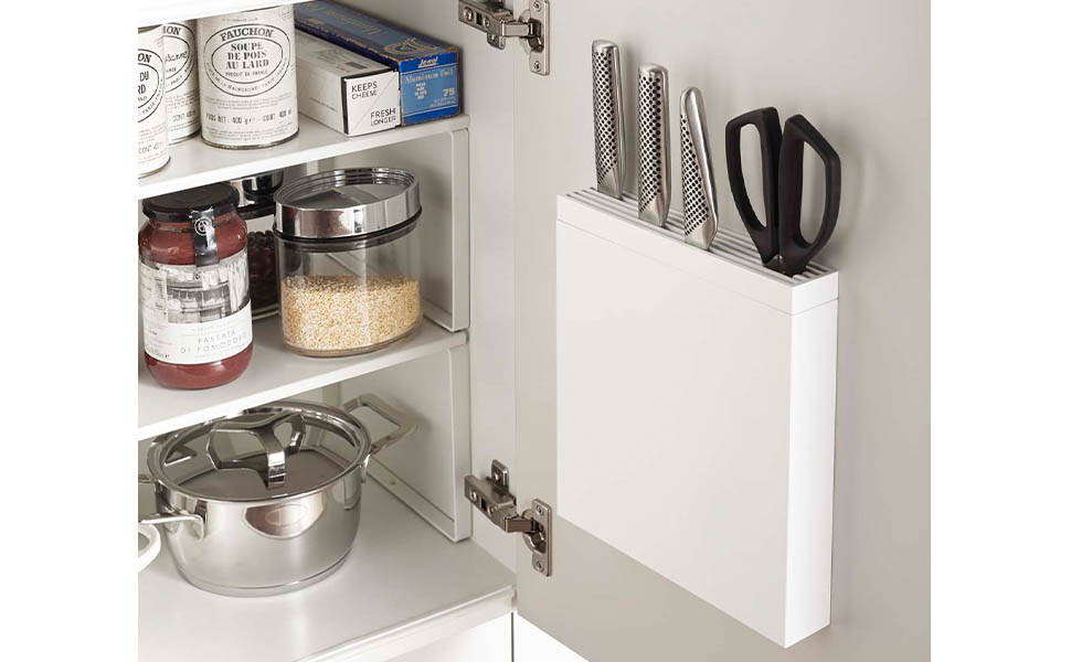 Amazon｜山崎実業 シンク下 包丁差し 洗いやすい着脱式カバー