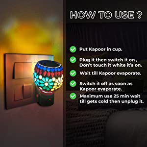 Kapoor Dani Night lamp Electric Incense Burner