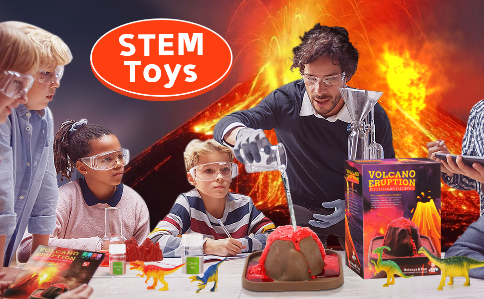 KlayBear Volcano Kit, Erupting Volcano Science Kits for Kids Ages 46812, STEM Activities