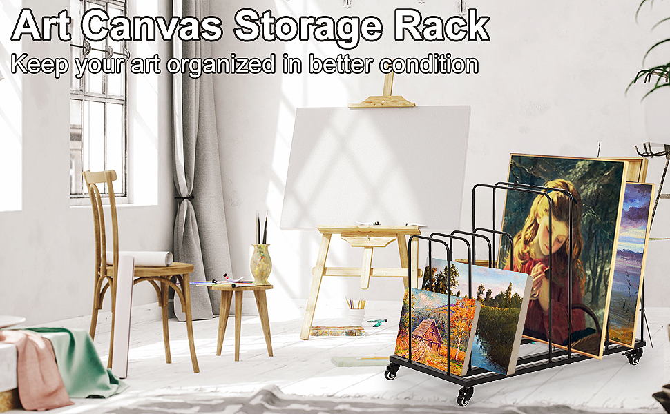 Art Canvas Storage Rack