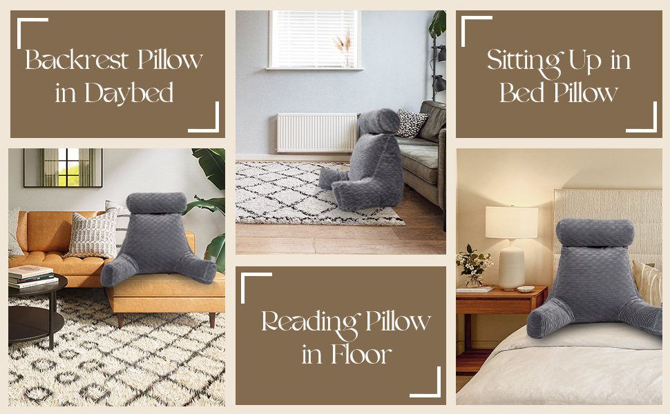 Turnextte Reading Pillow for Backrest, Sit Up Pillows with