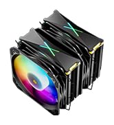 Vetroo U6PRO Dual Tower CPU Cooler - 220W TDP, 6 Heatpipes, Top ARGB Lighting, 130mm ARGB & PWM F...