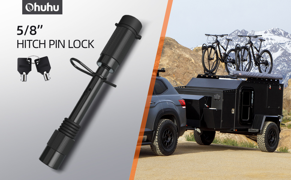 Ohuhu Hitch Pin Lock 5/8", Extra Long Trailer Receiver