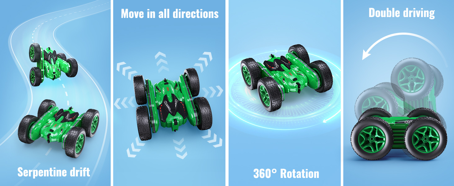 Remote Control Car, RC Cars with Strip Lights and Headlight