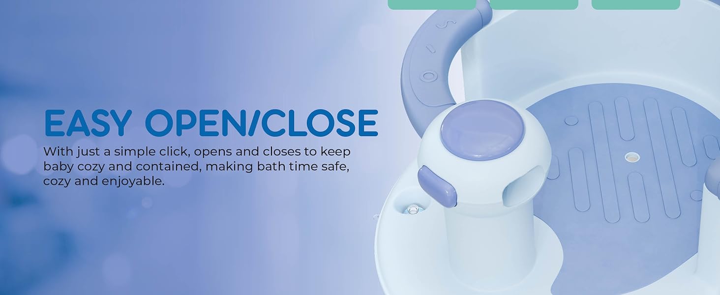 easy open close secure safe bath seat for kids baby infants