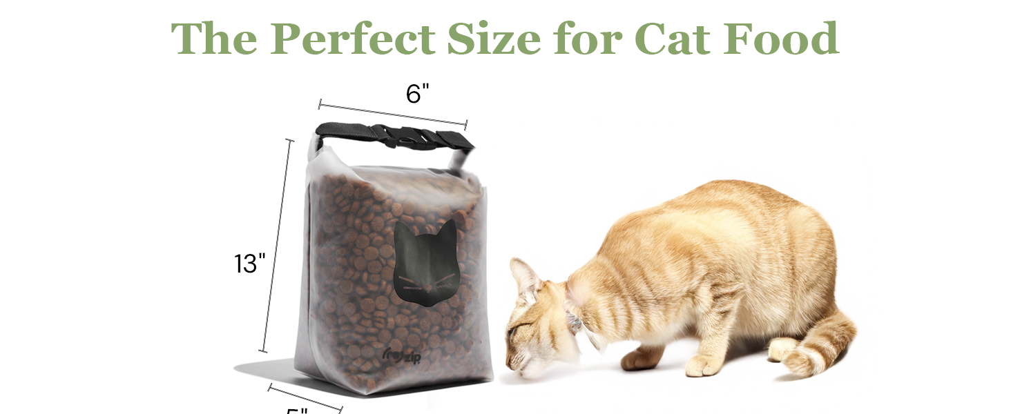 Airtight cat food storage BPA-free storage bag Roll-top closure bag Cat food bag 