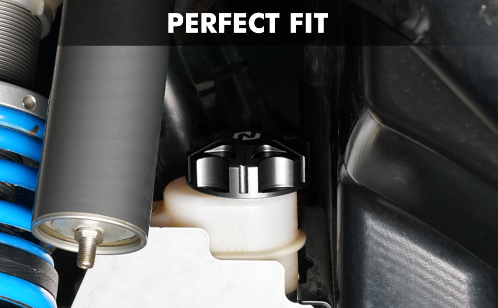 NICECNC Aluminum Brake Fluid Reservoir Cap Compatible with