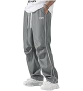 QJQ Men's Y2K Baggy Sweatpants Parachute Pants Wide Leg Vintage Track Pants Casual Streetwear