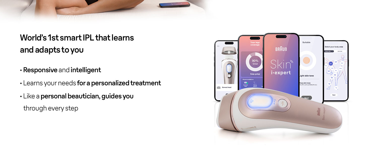Braun IPL Longlasting Laser Hair Removal Device for Women & Men, Skin i·Expert, at