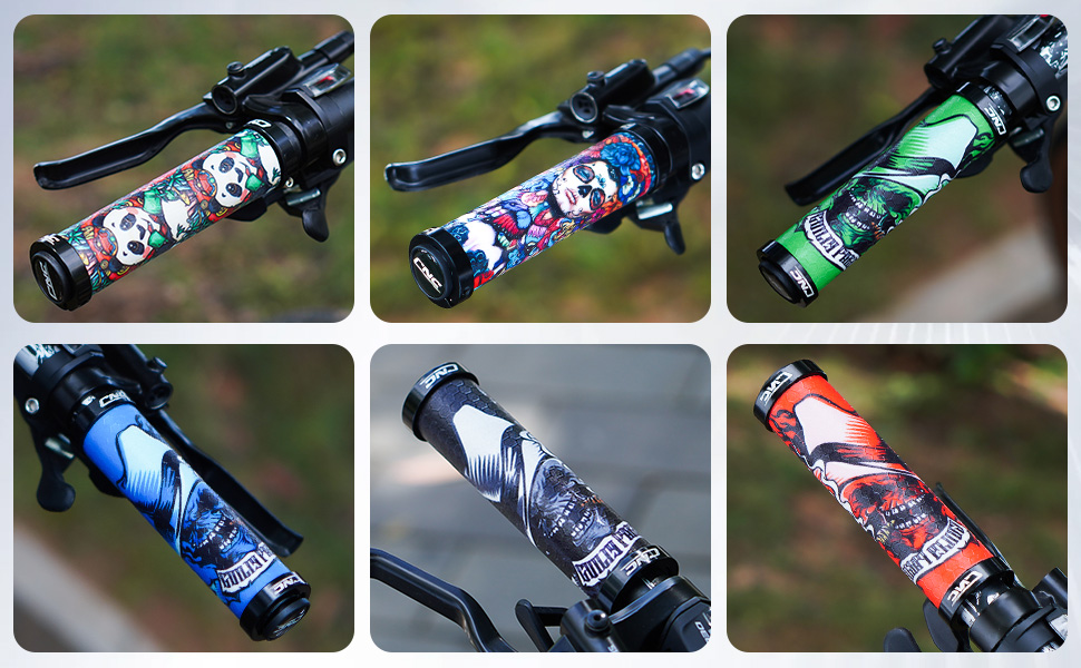 CNCLOL Manopole Per Bici MTB - Impugnature In Silicone Con Doppia Chiusura, 22 Mm