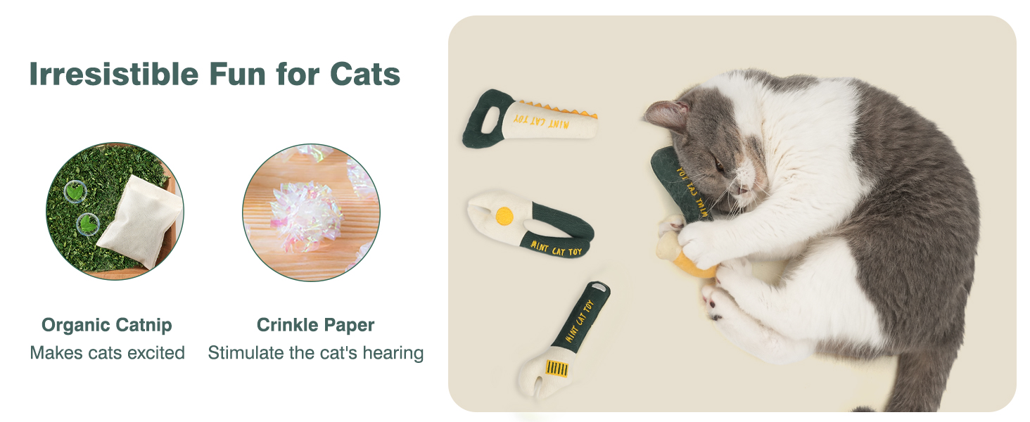 tool-shaped catnip toys